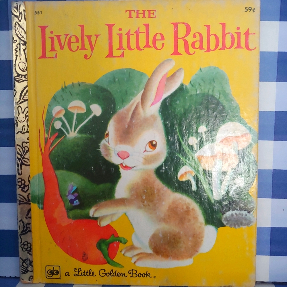 Vintage Little Golden Book "The Lively Little Rabbit"